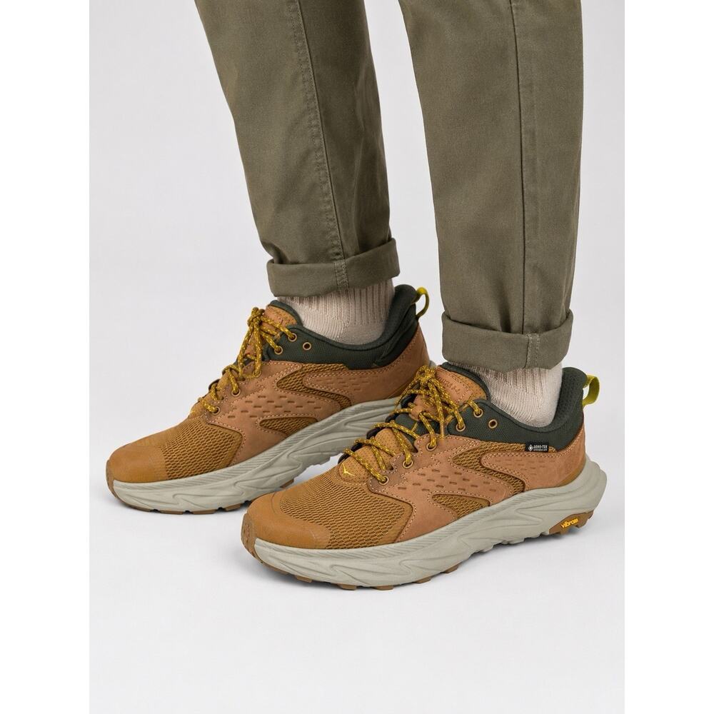 Hoka Anacapa 2 Low GTX Hiking Trail Shoes Honey Gore-Tex Vibram Men 8.5D Outdoor